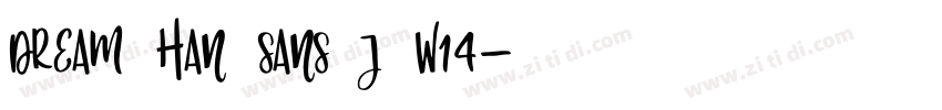 Dream Han Sans J W14字体转换